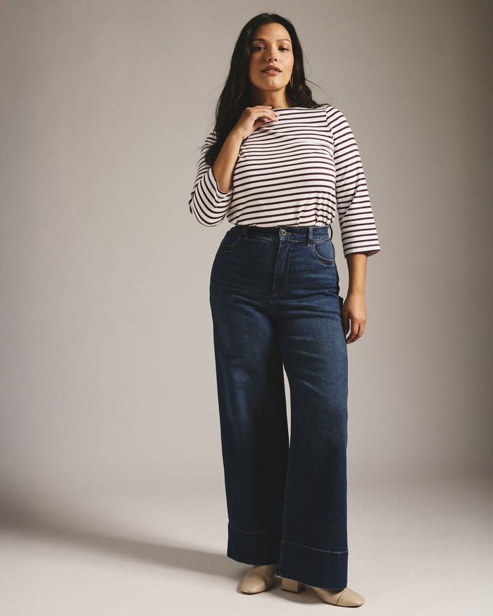 Carrie High Rise Wide Leg Jeans - Naval Blue Wash | Plus Size & Straight Size Women's Fashion | Universal Standard