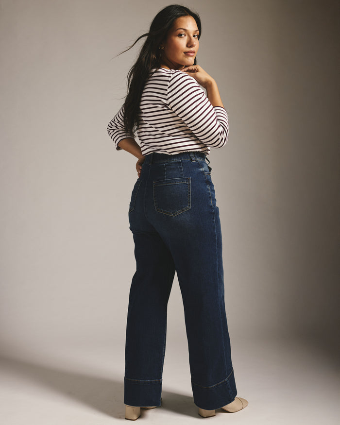 Carrie High Rise Wide Leg Jeans - Naval Blue Wash | Plus Size & Straight Size Women's Fashion | Universal Standard
