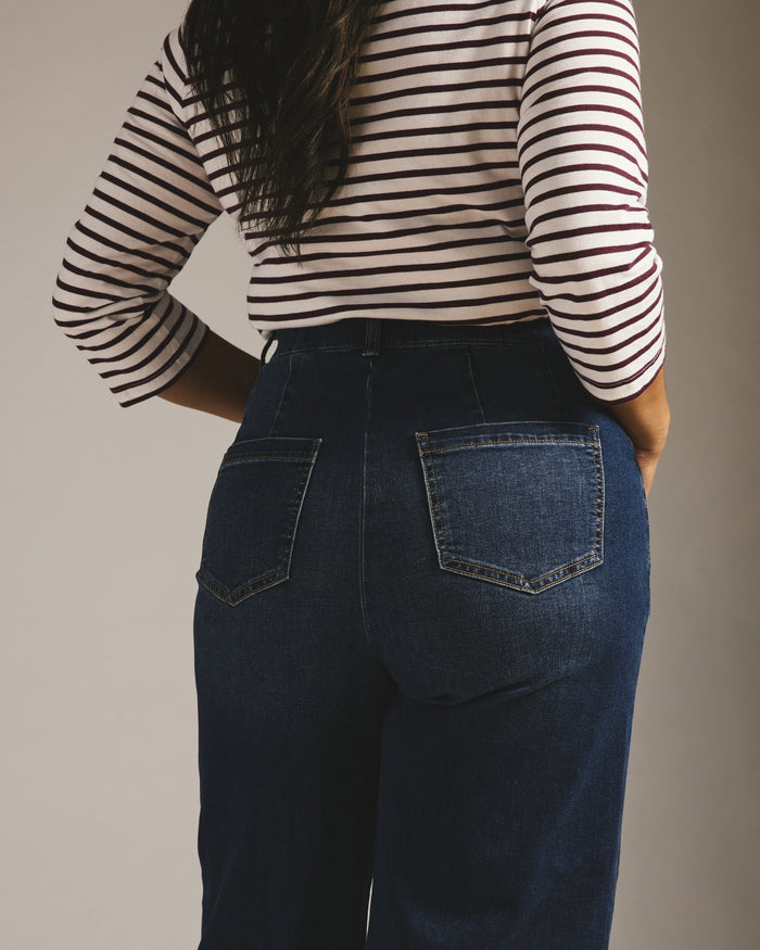 Carrie High Rise Wide Leg Jeans - Naval Blue Wash | Plus Size & Straight Size Women's Fashion | Universal Standard