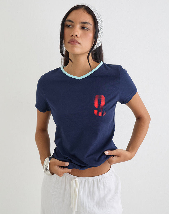 Image of Cima Tee in Nine Stellar Navy