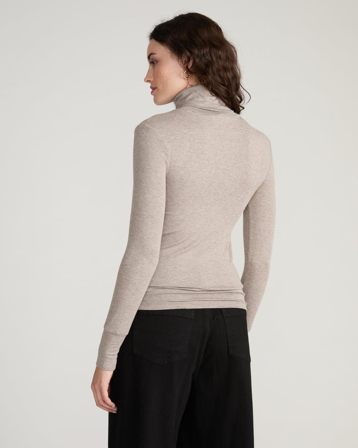 Cloud Rib Turtleneck - Almond Dust | Plus Size & Straight Size Women's Fashion | Universal Standard