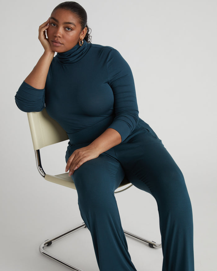 Cloud Rib Turtleneck - Deep Sea | Plus Size & Straight Size Women's Fashion | Universal Standard