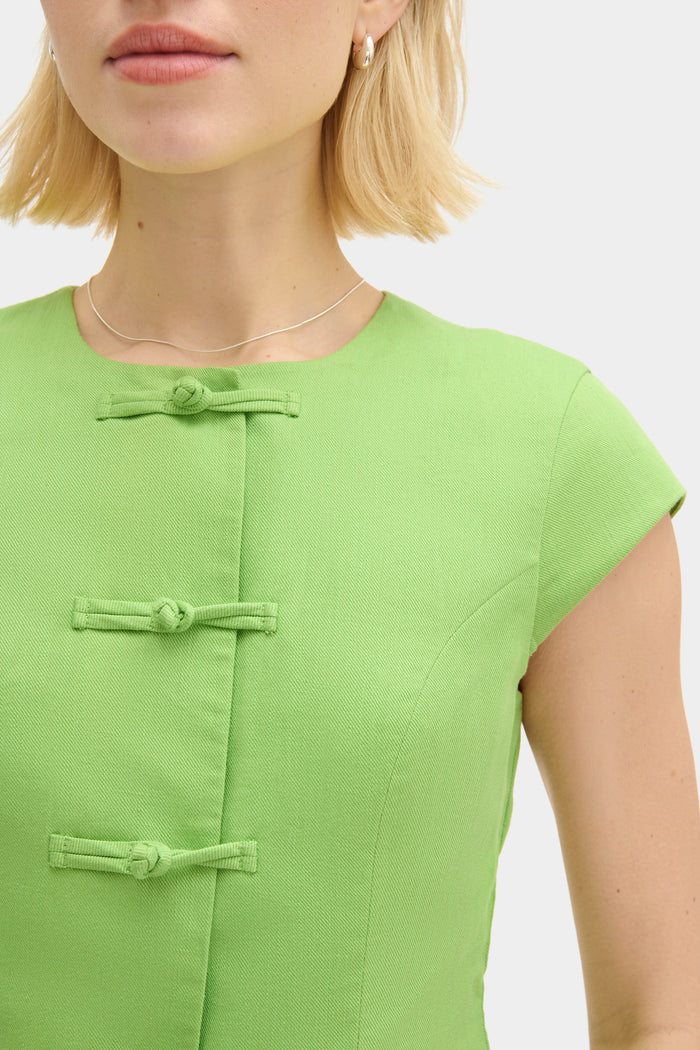 Connie Round Neck Linen Top