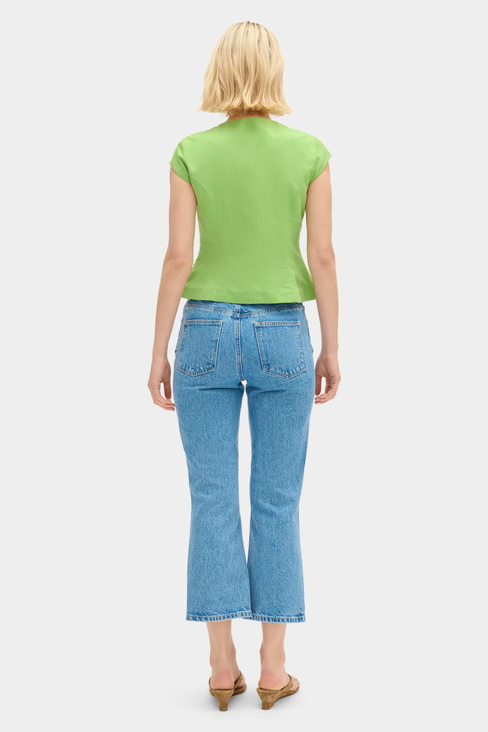 Connie Round Neck Linen Top