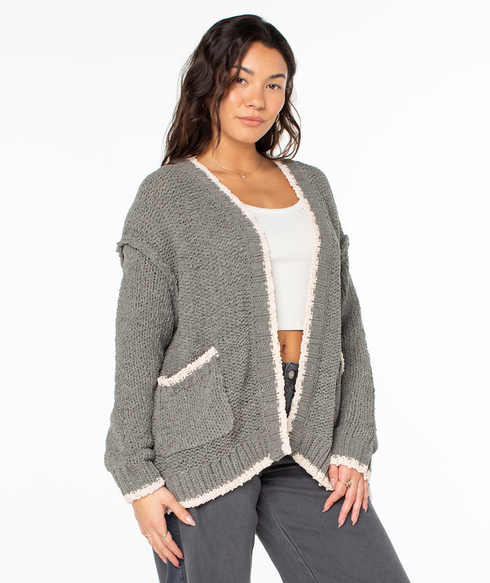 Cozy Cruiser Cardigan - Vetiver - Roxy