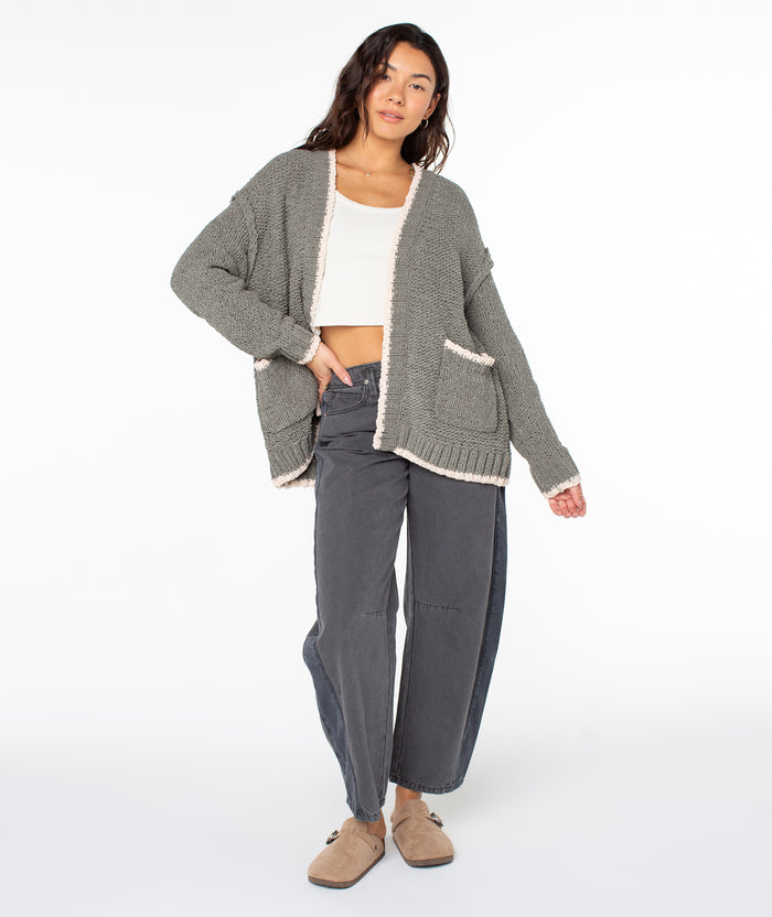 Cozy Cruiser Cardigan - Vetiver - Roxy