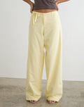 Image of Curisa Trouser with Side Tie in Lemon