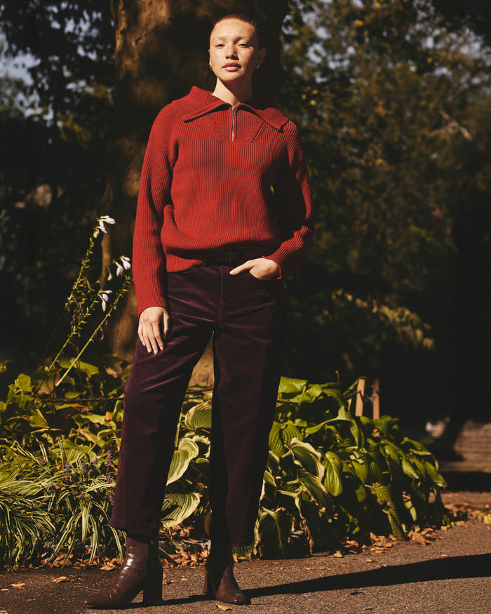 Dakota Twisted Leg Corduroy Pants - Gamay | Plus Size & Straight Size Women's Fashion | Universal Standard