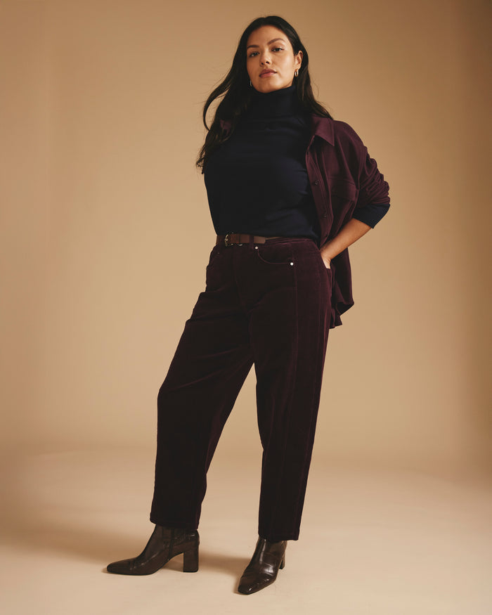 Dakota Twisted Leg Corduroy Pants - Gamay | Plus Size & Straight Size Women's Fashion | Universal Standard