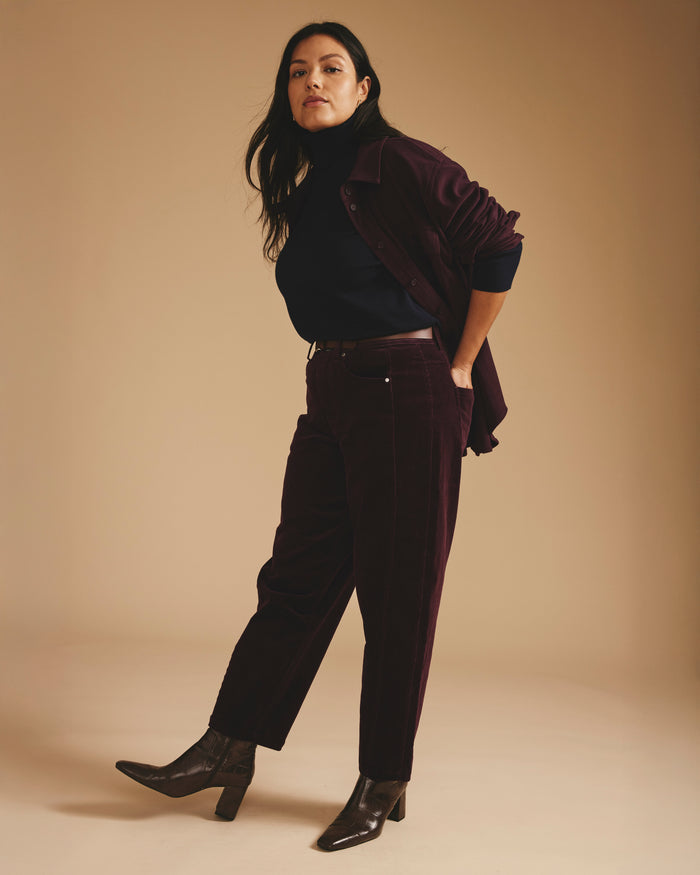 Dakota Twisted Leg Corduroy Pants - Gamay | Plus Size & Straight Size Women's Fashion | Universal Standard