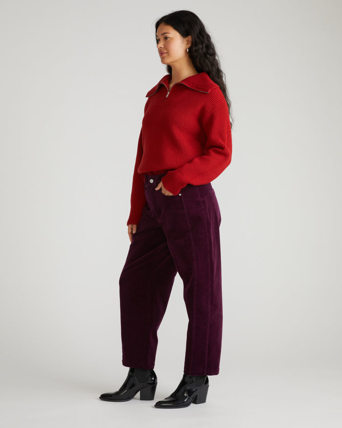 Dakota Twisted Leg Corduroy Pants - Gamay | Plus Size & Straight Size Women's Fashion | Universal Standard