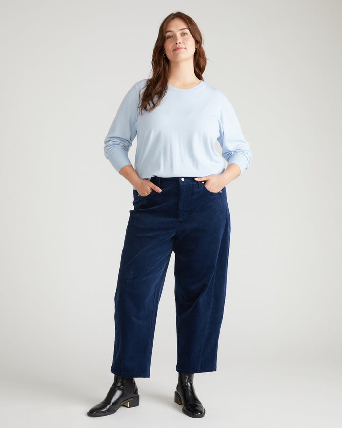 Dakota Twisted Leg Corduroy Pants - Pageant Blue | Plus Size & Straight Size Women's Fashion | Universal Standard