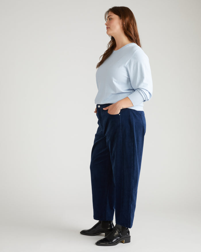 Dakota Twisted Leg Corduroy Pants - Pageant Blue | Plus Size & Straight Size Women's Fashion | Universal Standard