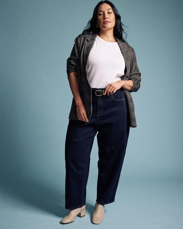 Dakota Twisted Leg Jeans - Dark Indigo | Plus Size & Straight Size Women's Fashion | Universal Standard