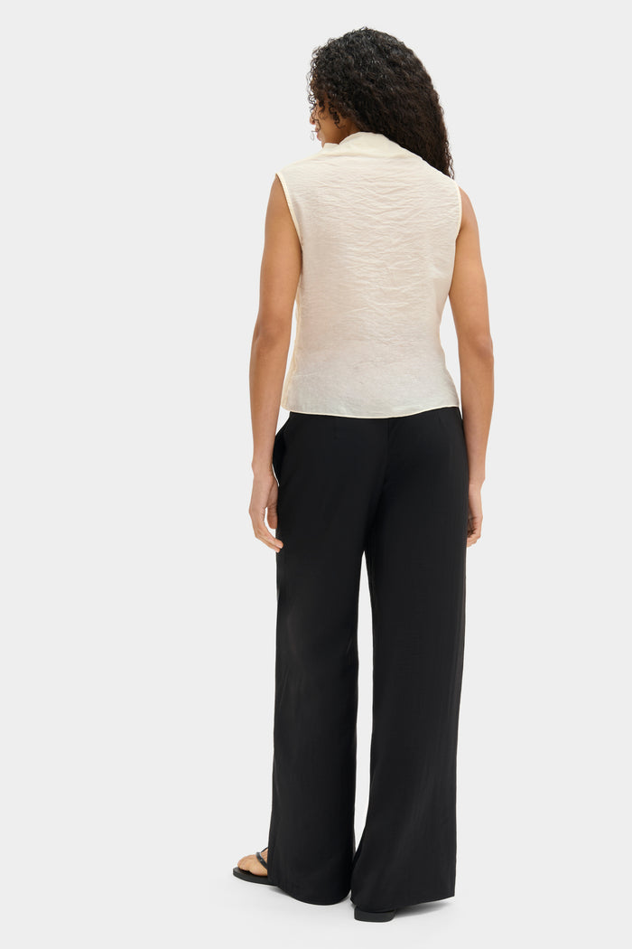Dana Semi-Sheer Draped Top