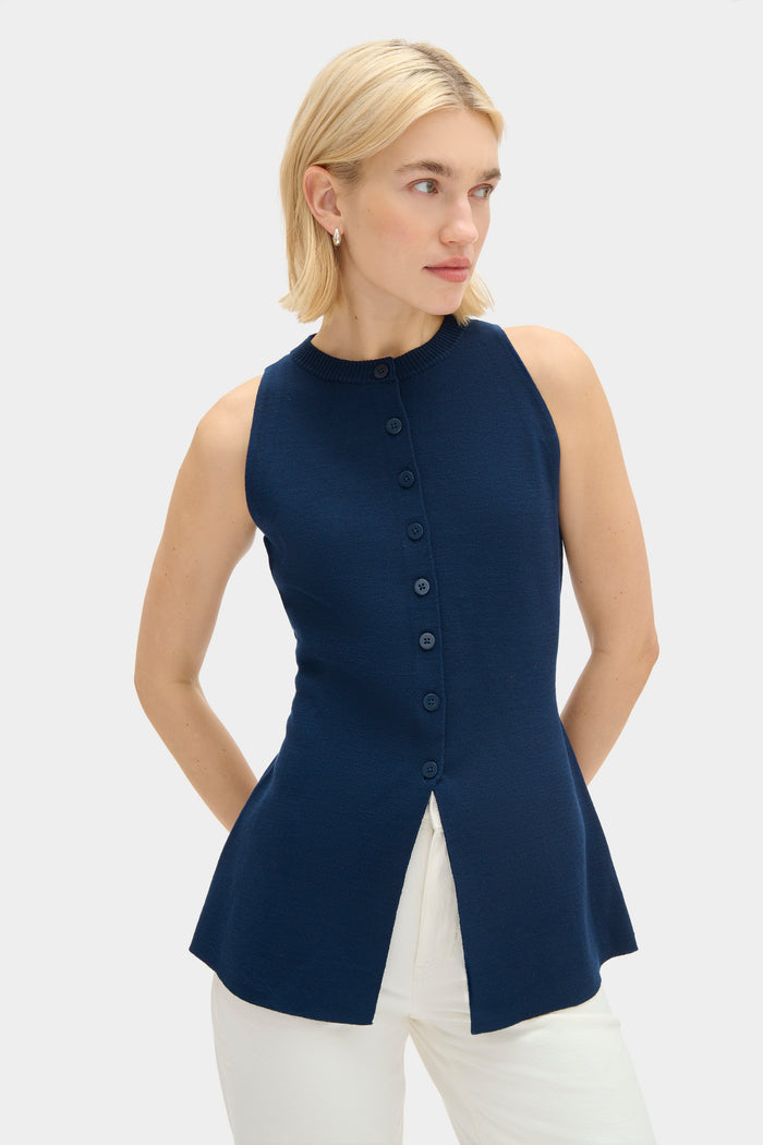 Daphne Sleeveless Waisted Knit