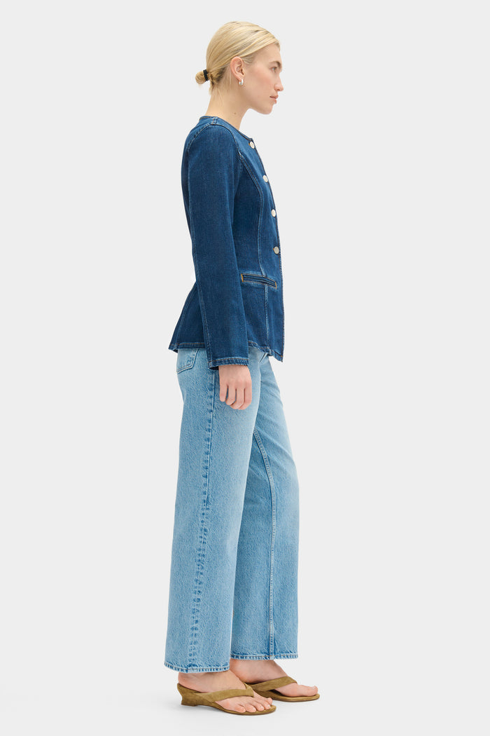 Daphne Waisted Denim Blazer