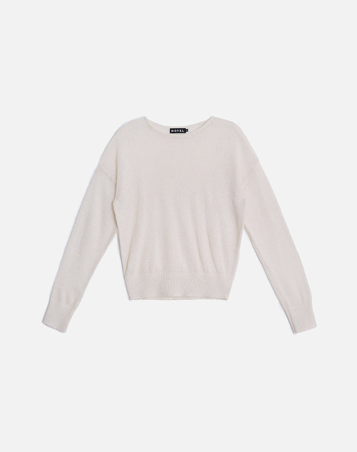 Image of Dorina Long Sleeve Top in Knit Ecru