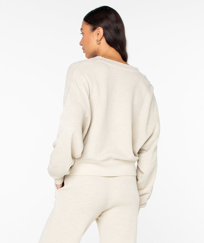Dream Thing Sweatshirt - Pumice Stone Solid - Roxy