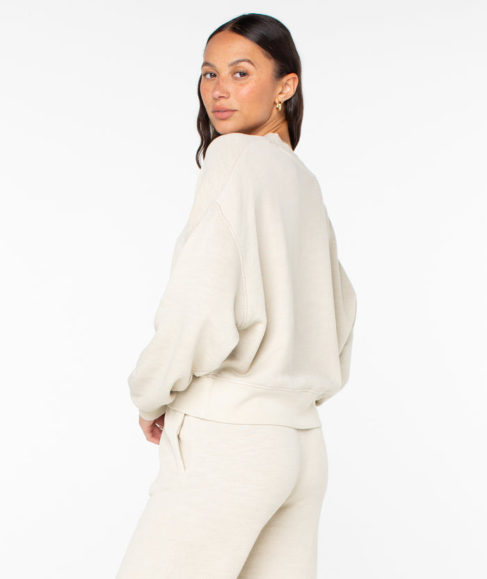 Dream Thing Sweatshirt - Pumice Stone Solid - Roxy