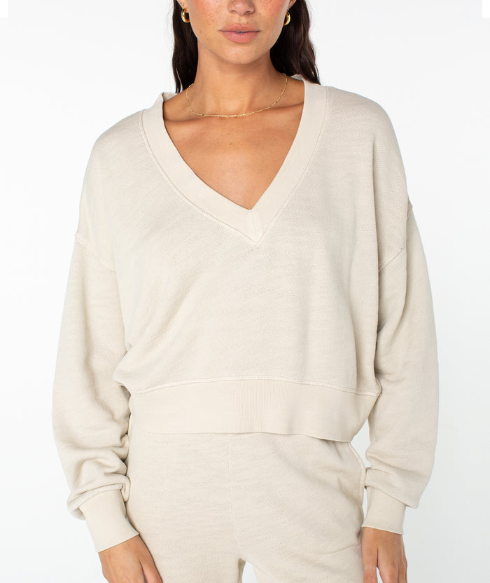Dream Thing Sweatshirt - Pumice Stone Solid - Roxy