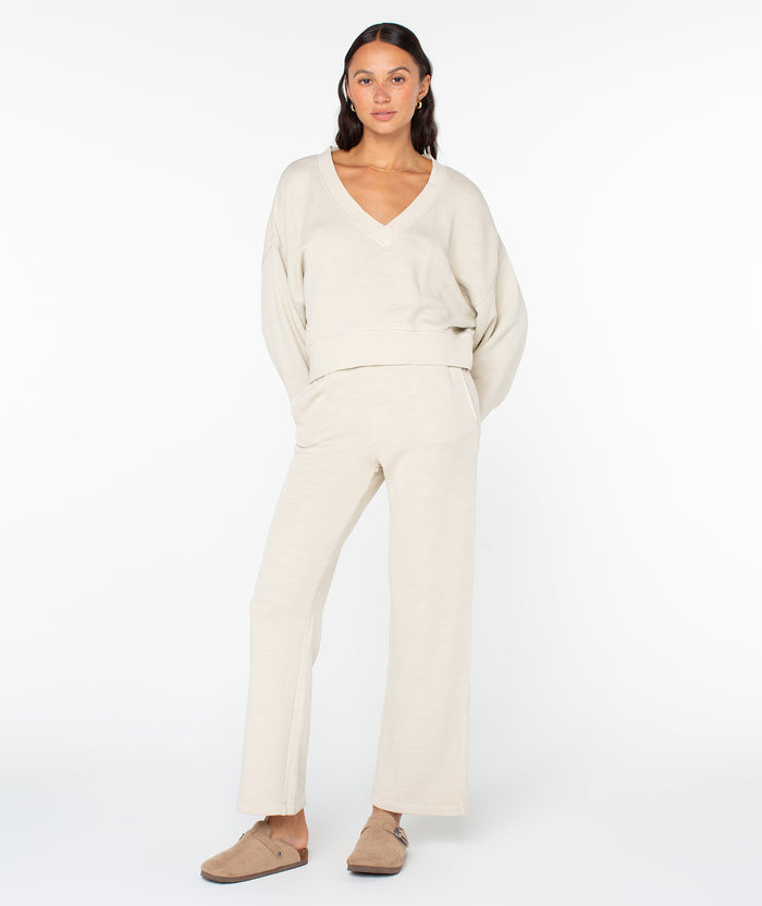 Dream Thing Sweatshirt - Pumice Stone Solid - Roxy