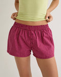 Image of East Boxer Short in Raspberry Shadow Check