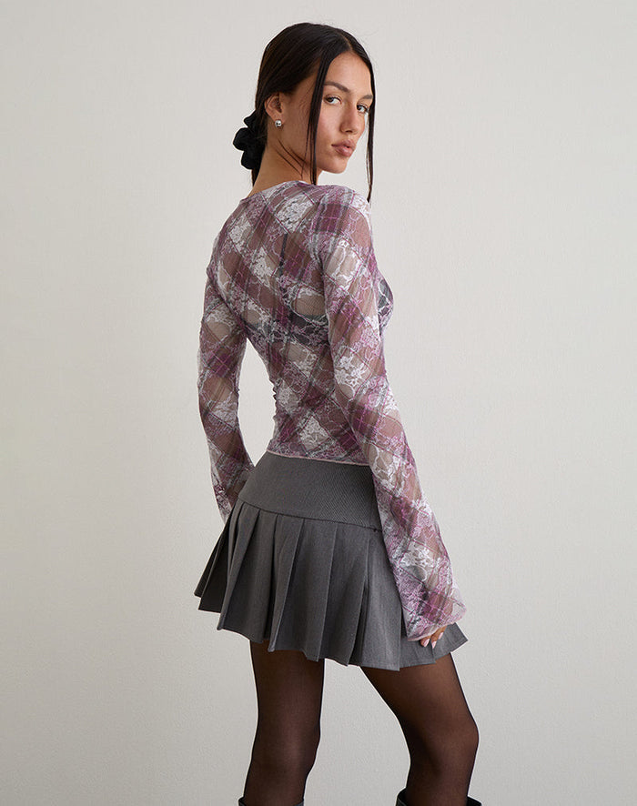 Image of Eireen Top in Country Check Multi