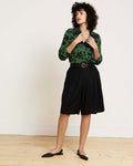 Elbe Liquid Jersey Shirt Classic Fit - Green Sgraffito Print | Plus Size & Straight Size Women's Fashion | Universal Standard