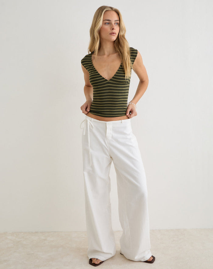 Image of Emberlo Top in Wide Stripe Green