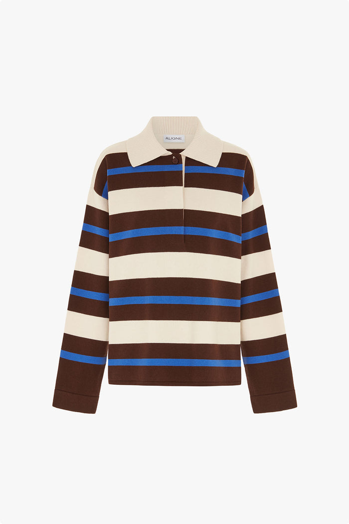 Ester Striped Polo Sweater