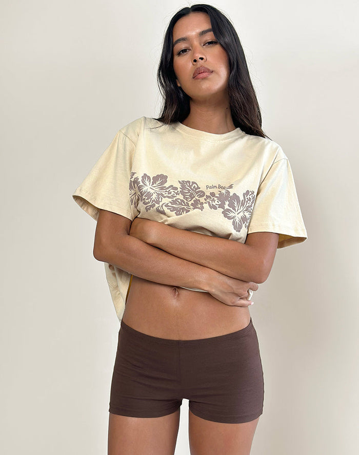 Image of Eunia Micro Shorts in Deep Mahogany