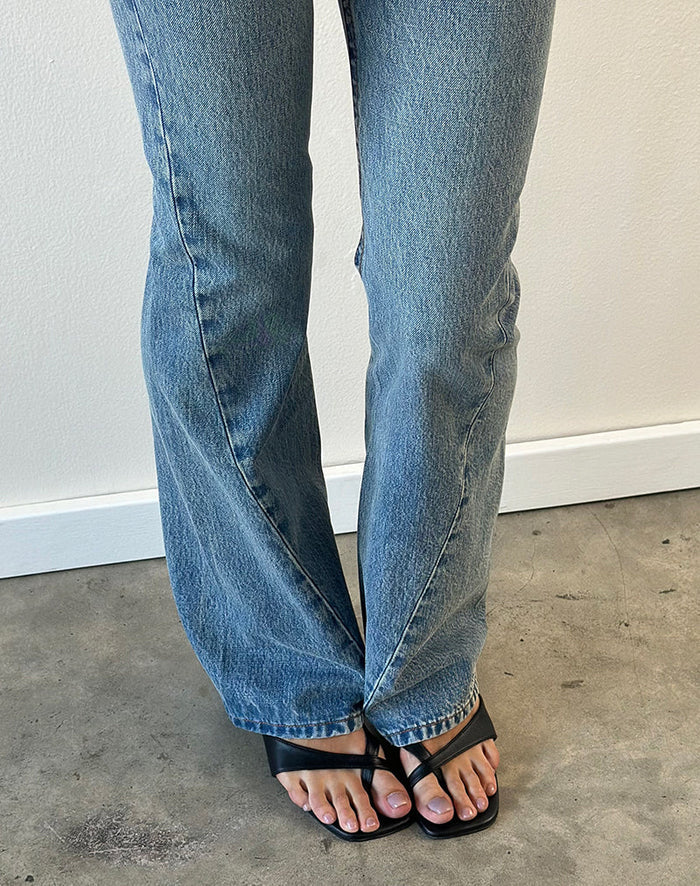Image of Extra Low Rise Twisted Seam Jeans in True Blue
