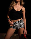 Image of Falon Short in 90s Zebra Twill Black