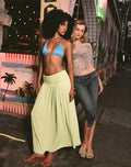 Image of Fang Maxi Skirt in Crinkle Pistachio