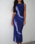 Image of Fayola Printed Maxi Dress in Watercolour Navy
