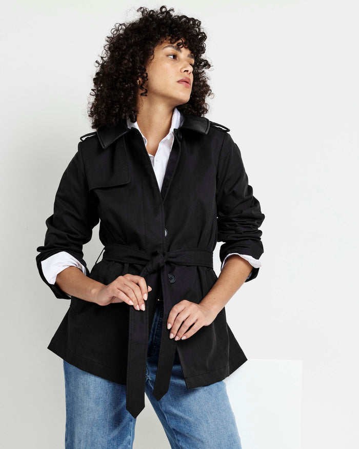 Freya Trench Coat - Black | Plus Size & Straight Size Women's Fashion | Universal Standard