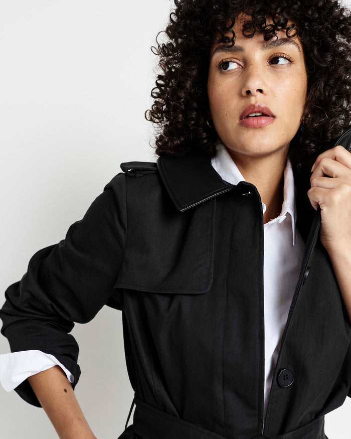 Freya Trench Coat - Black | Plus Size & Straight Size Women's Fashion | Universal Standard