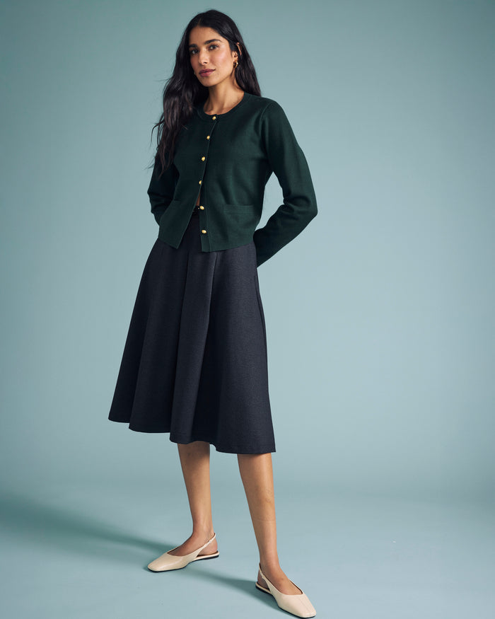 Gabrielle Button-Front Cardigan - Forest Green | Plus Size & Straight Size Women's Fashion | Universal Standard