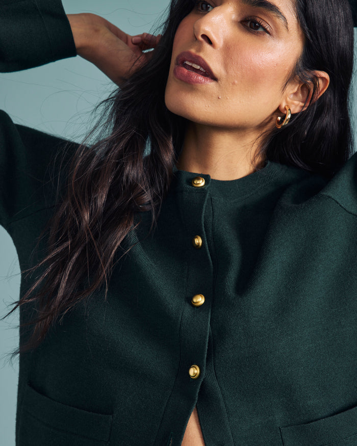 Gabrielle Button-Front Cardigan - Forest Green | Plus Size & Straight Size Women's Fashion | Universal Standard