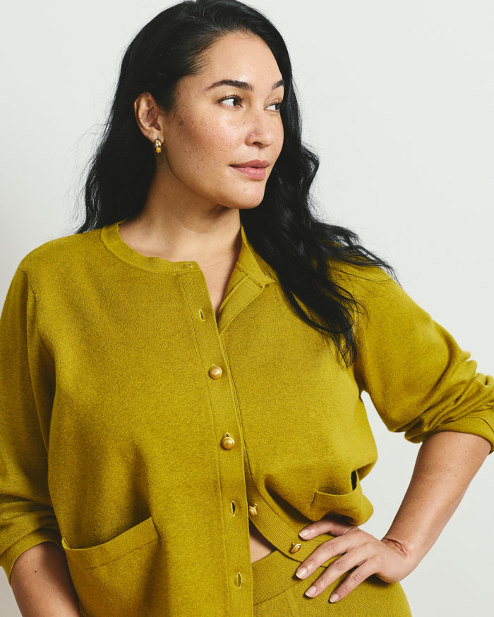 Gabrielle Button-Front Cardigan - Martini Olive | Plus Size & Straight Size Women's Fashion | Universal Standard