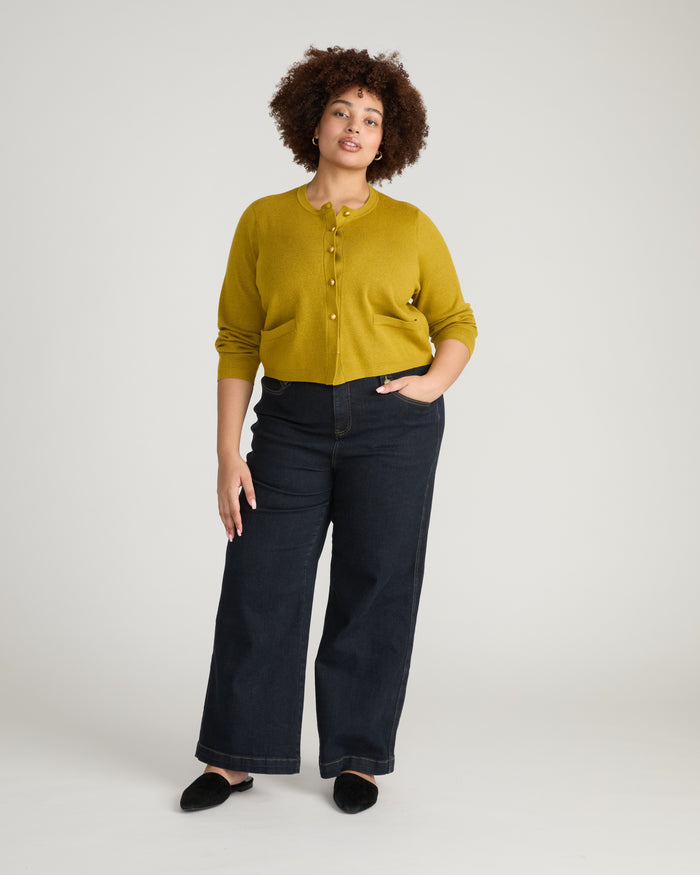 Gabrielle Button-Front Cardigan - Martini Olive | Plus Size & Straight Size Women's Fashion | Universal Standard