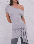 Image of Genya Mini Dress in Lilac Grey