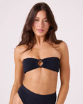 Haleiwa Bandeau Bikini Top - Anthracite - Roxy