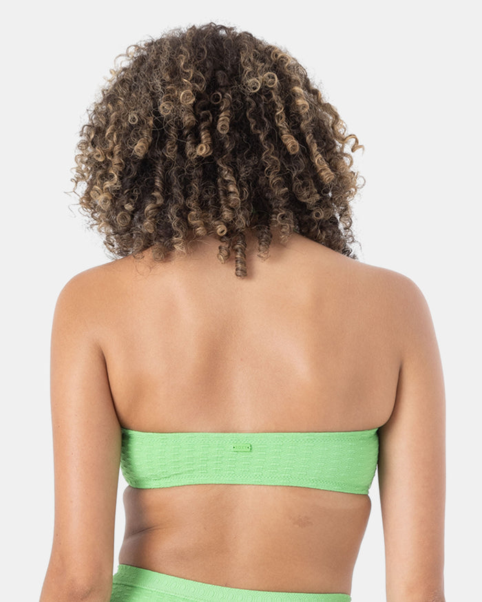 Haleiwa Bandeau Bikini Top - Vibrant Green - Roxy
