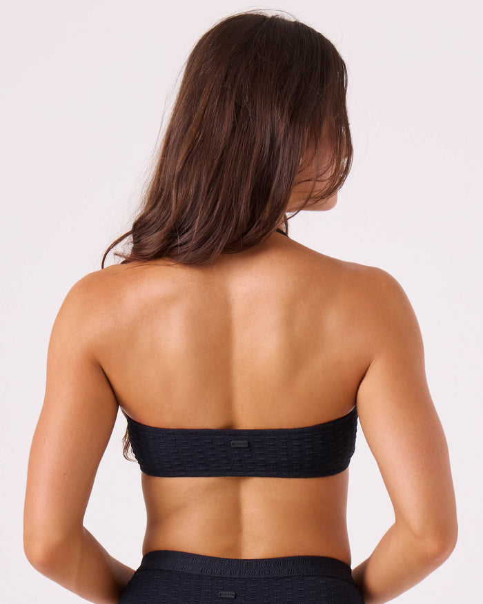 Haleiwa Bandeau Bikini Top - Anthracite - Roxy