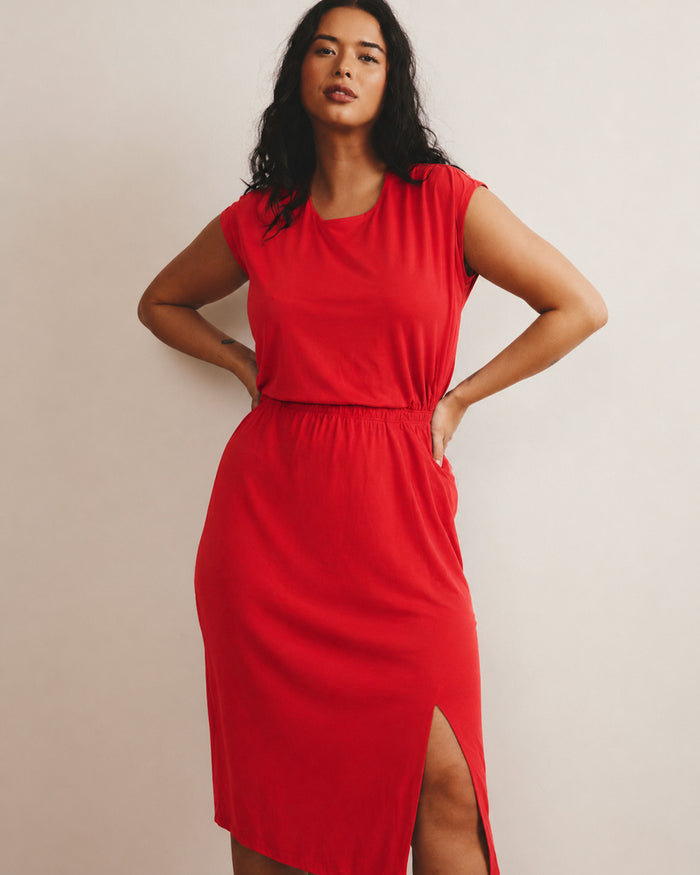 Havana Divine Jersey Dress - Lipstick | Plus Size & Straight Size Women's Fashion | Universal Standard
