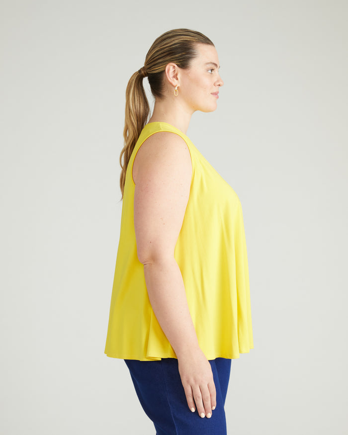 Heatwave Divine Jersey Flared Tank - Yellow | Plus Size & Straight Size Women's Fashion | Universal Standard