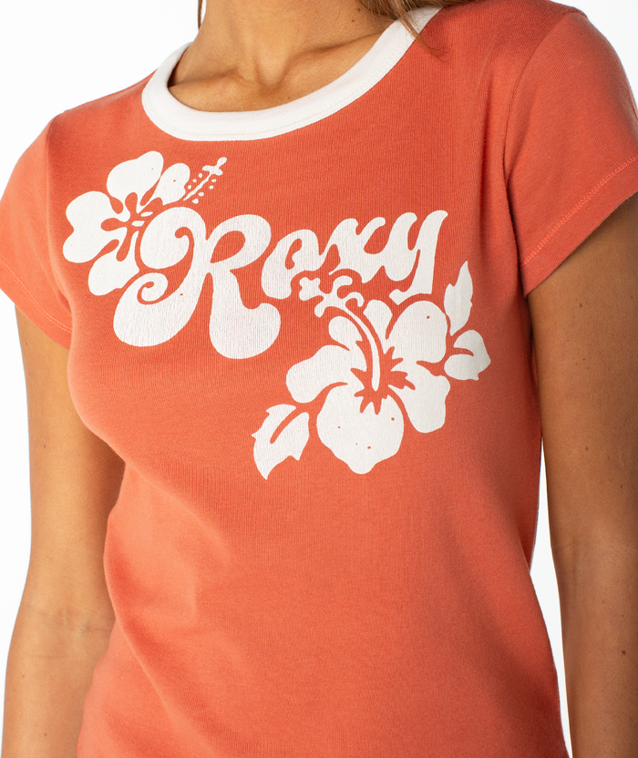 Hibiscus View  90s Baby Tee - Roxy