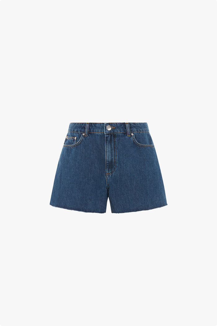 Ideal Frayed Denim Shorts